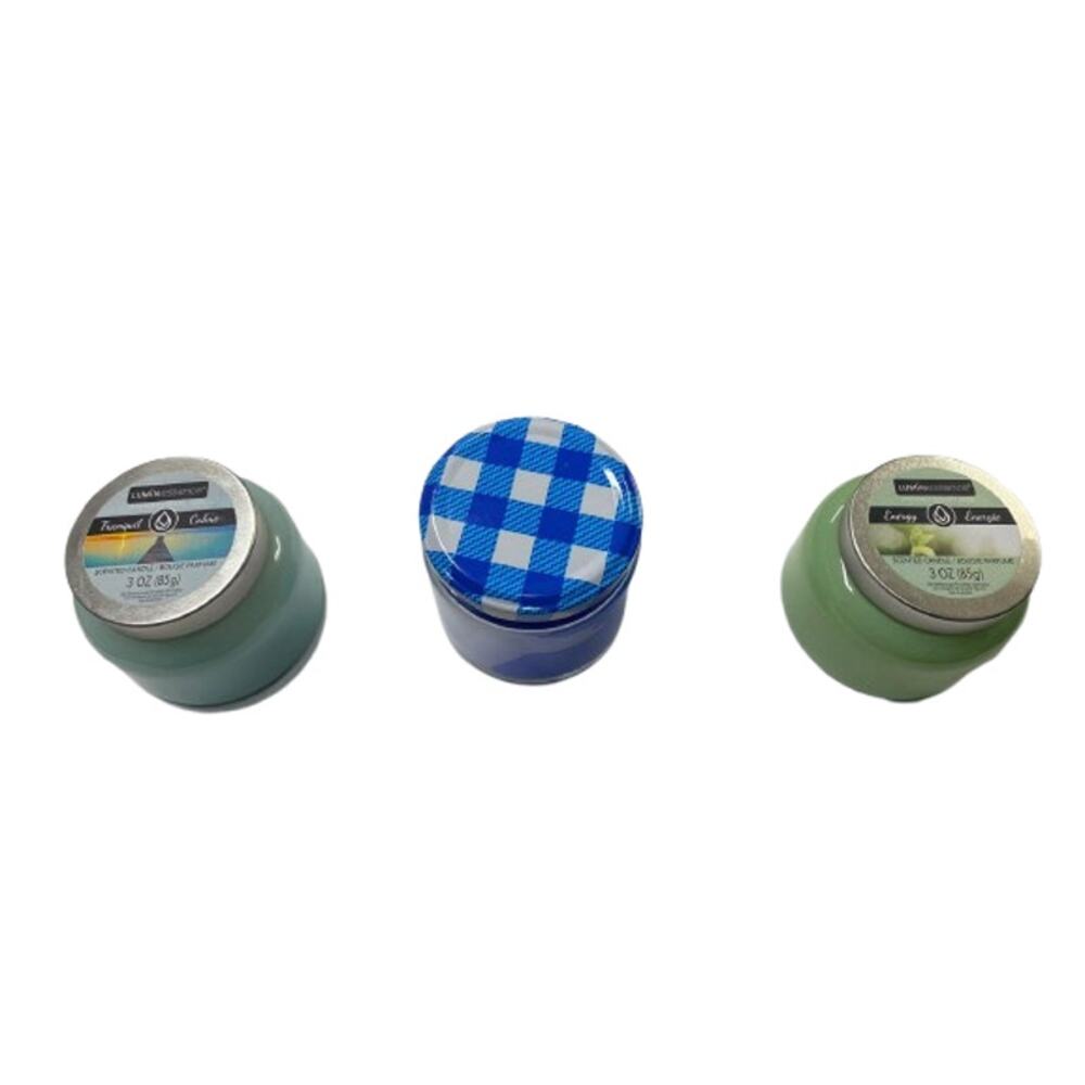 Luminessence 3 Oz Scented Jar Candle Set of 3 New
